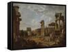 A Capriccio of the Roman Forum, 1741-Giovanni Paolo Pannini or Panini-Framed Stretched Canvas