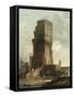 A Capriccio of the Tower of Benevento-Hubert Robert-Framed Stretched Canvas