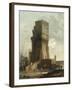 A Capriccio of the Tower of Benevento-Hubert Robert-Framed Giclee Print