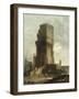 A Capriccio of the Tower of Benevento-Hubert Robert-Framed Giclee Print