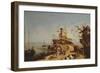 A Capriccio of the Venetian Lagoon (Oil on Canvas)-Michele Marieschi-Framed Giclee Print