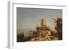 A Capriccio of the Venetian Lagoon (Oil on Canvas)-Michele Marieschi-Framed Giclee Print