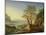 A Capriccio River Landscape, C.1700 (Oil on Copper)-Jan The Elder Griffier-Mounted Giclee Print