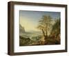 A Capriccio River Landscape, C.1700 (Oil on Copper)-Jan The Elder Griffier-Framed Giclee Print