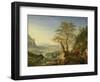 A Capriccio River Landscape, C.1700 (Oil on Copper)-Jan The Elder Griffier-Framed Giclee Print