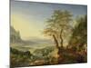 A Capriccio River Landscape, C.1700 (Oil on Copper)-Jan The Elder Griffier-Mounted Giclee Print