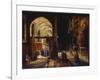 A Capriccio View of a Gothic Cathedral Interior with a Mass being Celebrated in a Side Chapel, 1630-Hendrik van Steenwyck-Framed Giclee Print