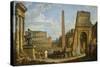 A Capriccio View of Roman Ruins, 1737-Giovanni Paolo Pannini-Stretched Canvas