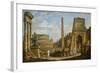 A Capriccio View of Roman Ruins, 1737-Giovanni Paolo Pannini-Framed Giclee Print