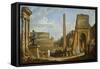 A Capriccio View of Roman Ruins, 1737-Giovanni Paolo Pannini-Framed Stretched Canvas