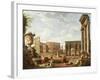 A Capriccio View of Rome, 1743-Giovanni Paolo Pannini-Framed Giclee Print