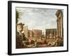 A Capriccio View of Rome, 1743-Giovanni Paolo Pannini-Framed Giclee Print