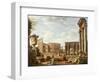A Capriccio View of Rome, 1743-Giovanni Paolo Pannini-Framed Giclee Print