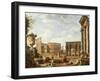 A Capriccio View of Rome with the Colosseum, the Arch of Constantine, 1743-Giovanni Paolo Pannini-Framed Giclee Print