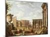 A Capriccio View of Rome with the Colosseum, the Arch of Constantine, 1743-Giovanni Paolo Pannini-Mounted Giclee Print