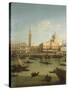 A Capriccio View of the Piazzetta with the Church of Il Redentore-Canaletto-Stretched Canvas