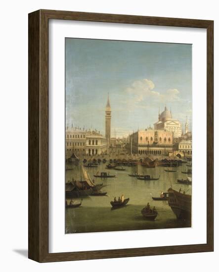 A Capriccio View of the Piazzetta with the Church of Il Redentore-Canaletto-Framed Giclee Print