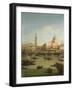 A Capriccio View of the Piazzetta with the Church of Il Redentore-Canaletto-Framed Giclee Print