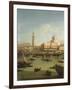 A Capriccio View of the Piazzetta with the Church of Il Redentore-Canaletto-Framed Giclee Print