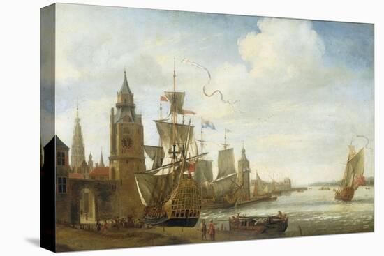 A Capriccio View of the Port of Antwerp-Jan Karel Donatus Van Beecq-Stretched Canvas