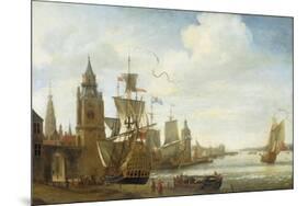 A Capriccio View of the Port of Antwerp-Jan Karel Donatus Van Beecq-Mounted Giclee Print