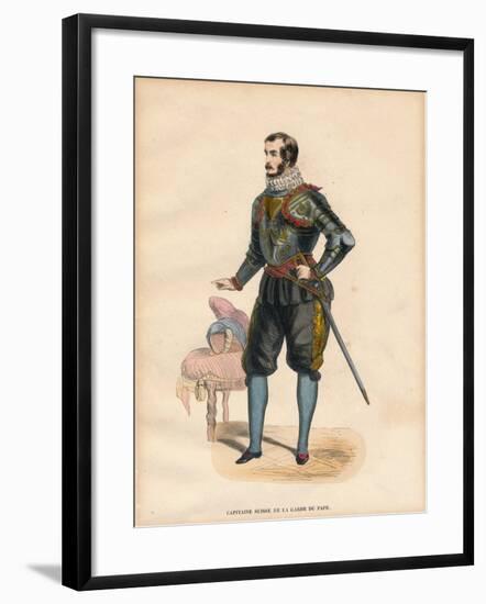 A Captain of the Pope's Swiss Guard, C.1900s-null-Framed Giclee Print