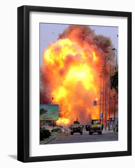 A Car Bomb Explodes-null-Framed Photographic Print