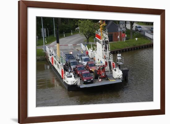 A Car Ferry on the Kiel Canal, Germany-Dennis Brack-Framed Photographic Print