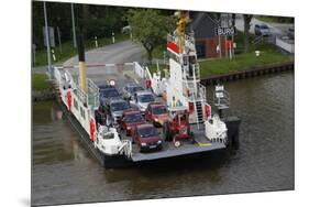 A Car Ferry on the Kiel Canal, Germany-Dennis Brack-Mounted Photographic Print