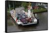 A Car Ferry on the Kiel Canal, Germany-Dennis Brack-Framed Stretched Canvas