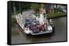 A Car Ferry on the Kiel Canal, Germany-Dennis Brack-Framed Stretched Canvas