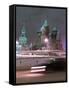 A Car Rides by the Moscow Kremlin-null-Framed Stretched Canvas