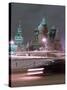 A Car Rides by the Moscow Kremlin-null-Stretched Canvas