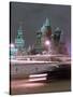 A Car Rides by the Moscow Kremlin-null-Stretched Canvas