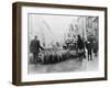 A Car Surrounded by Sheep, Lewes High Street, East Sussex-null-Framed Photographic Print