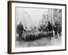 A Car Surrounded by Sheep, Lewes High Street, East Sussex-null-Framed Photographic Print