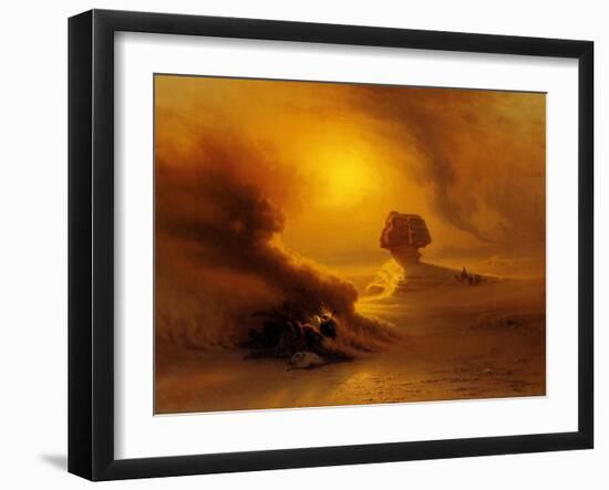 A Caravan Caught in the Sinum Wind, 1849-Johann Jakob Frey-Framed Giclee Print