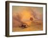 A Caravan Caught in the Sinum Wind Near Gizah-Johann Jakob Frey-Framed Giclee Print