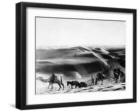 A Caravan Comes from the Sand Hills-null-Framed Premium Photographic Print