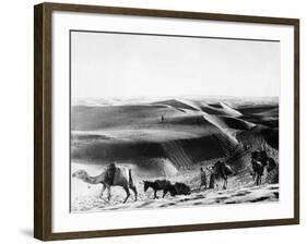 A Caravan Comes from the Sand Hills-null-Framed Photographic Print