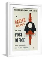 A Career for Boys in the Post Office-null-Framed Art Print