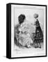 A Caricature About Two Bourgeois French Women, World War I, 1915-Albert Guillaume-Framed Stretched Canvas