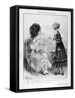 A Caricature About Two Bourgeois French Women, World War I, 1915-Albert Guillaume-Framed Stretched Canvas