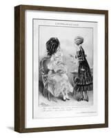 A Caricature About Two Bourgeois French Women, World War I, 1915-Albert Guillaume-Framed Giclee Print
