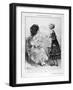 A Caricature About Two Bourgeois French Women, World War I, 1915-Albert Guillaume-Framed Giclee Print