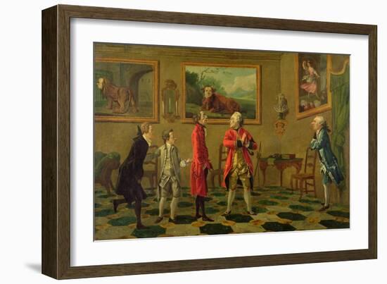 A Caricature Group in Florence, C.1760-Thomas Patch-Framed Giclee Print