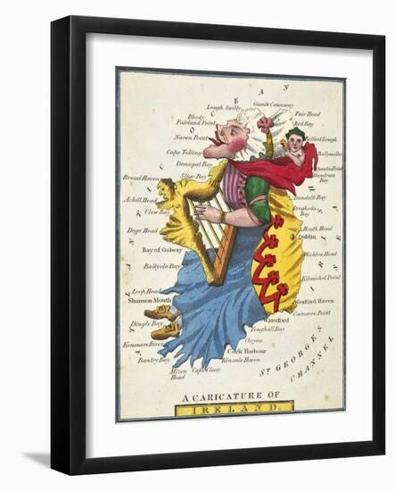 A Caricature of Ireland, 1808-null-Framed Giclee Print