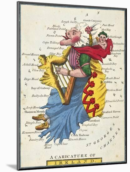 A Caricature of Ireland, 1808-null-Mounted Giclee Print