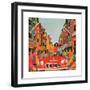 A Carnaby Scene, from 'Carnaby Street' by Tom Salter, 1970-Malcolm English-Framed Giclee Print