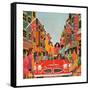 A Carnaby Scene, from 'Carnaby Street' by Tom Salter, 1970-Malcolm English-Framed Stretched Canvas